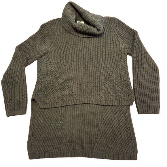 Moth Sweaters - Moth‎ Women's Cowl Neck Pullover Sweater Green Size S